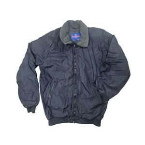 Spiewak Men's Navy Blue Nylon Soft Shell Fleece Lined Jacket- Size Medium (Tall)